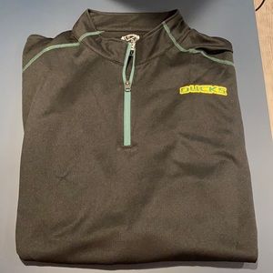 Black Oregon Ducks Long Sleeve Polo Athletic Shirt Size 2XL